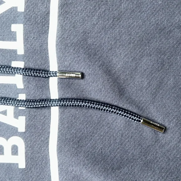 Bally 1851 Hoodie Mens Large Navy Pullover Logo Stripe Quite Luxury Sweatshirt - Picture 4 of 10